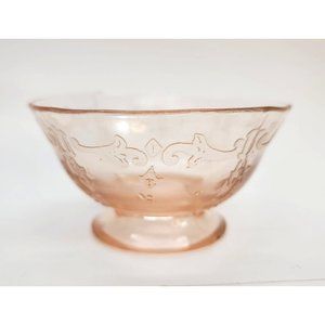 Pink Depression Glass Compote Footed Bowl Vintage Fostoria? PR614